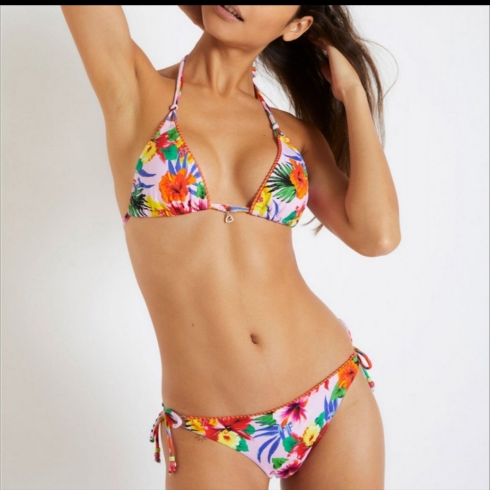 BANANAMOON PINK FLORAL DREA PAPAYAS BIKINI BOTTOM